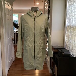 Kirkland Signature wind breaker/rain hood jacket Sea foam green sz SP Fr…